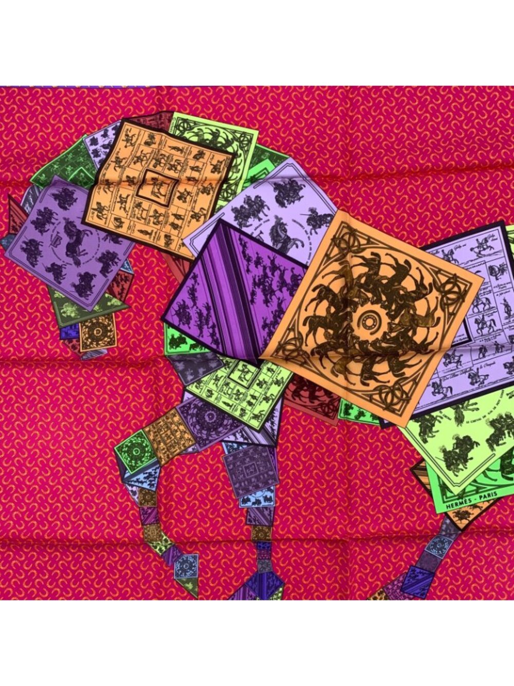 Hermes Carre 90 Cheval Sur Mon On Horseback Scarf Silk - Picture 7 of 8